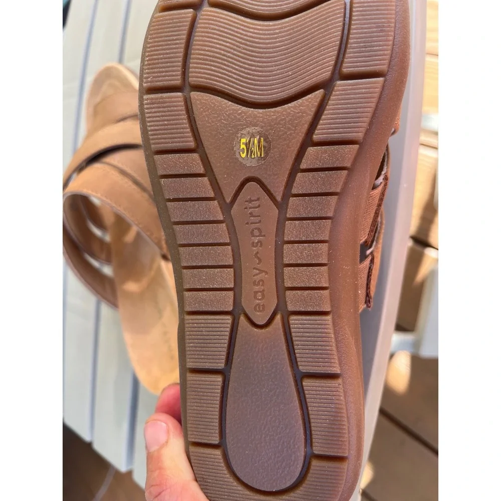 Easy Spirit Westly3 Womens 5.5 M Brown Toe Loop Slide Sandals New in Box